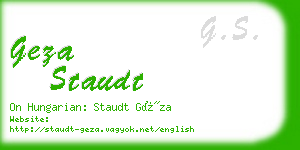 geza staudt business card